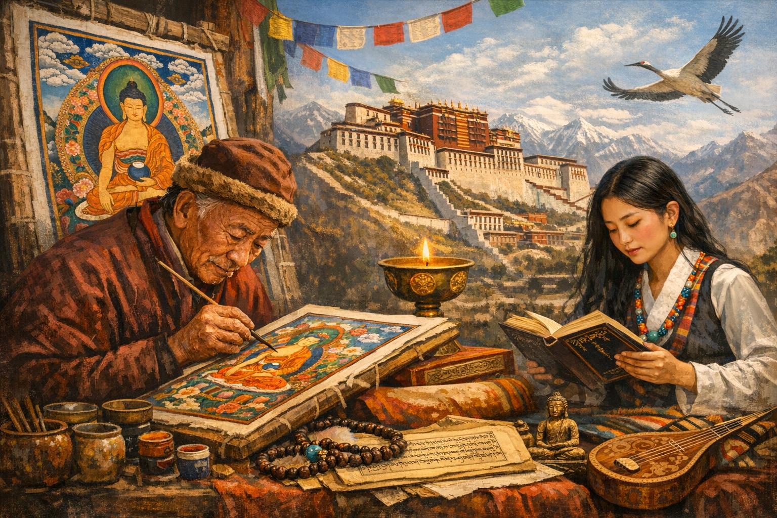 The role of art and literature in preserving Tibetan identity.