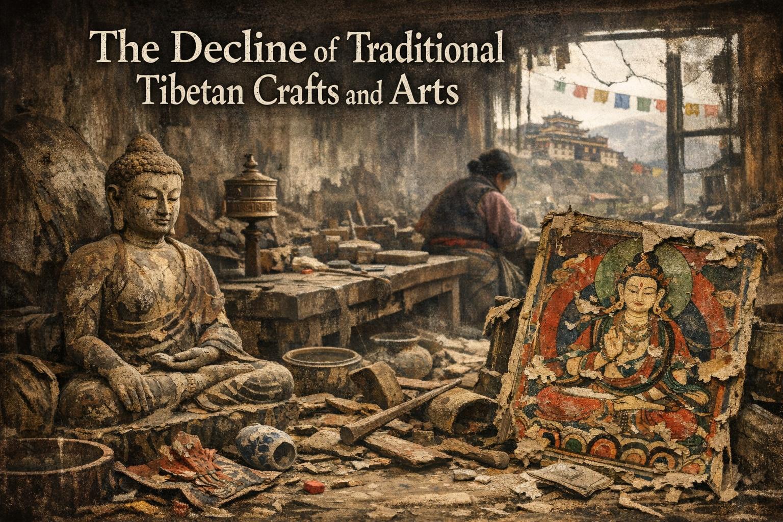 The decline of traditional Tibetan crafts and arts.
