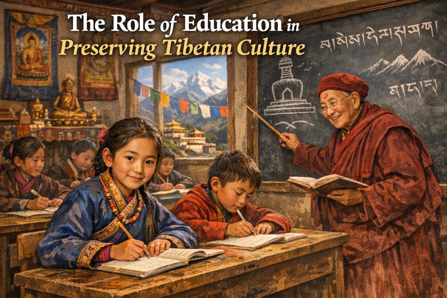The role of education in preserving Tibetan culture.
